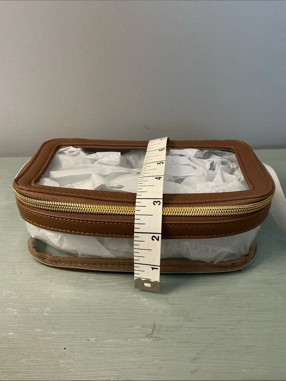 a new day Brown Clear Makeup Travel Case New